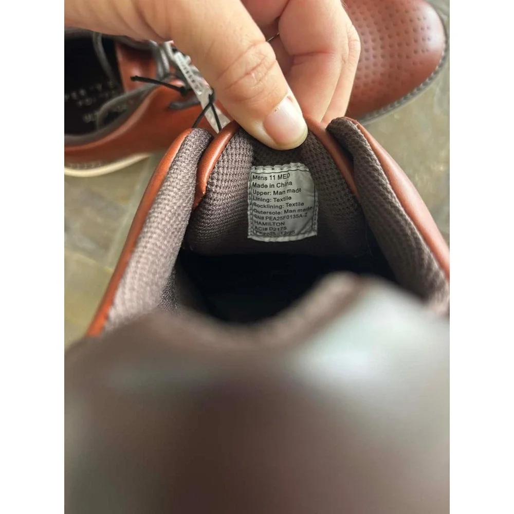 Perry Ellis Portfolio Hamilton Mens 11 Brown Oxford Dress Shoes NEW